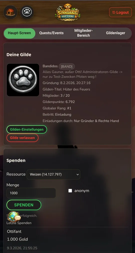 Gilden-Übersicht